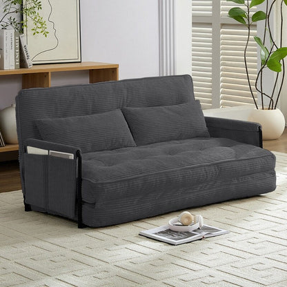 Divano letto pieghevole multifunzionale Mixoy, divano letto con cuscini, schienale regolabile in 6 posizioni