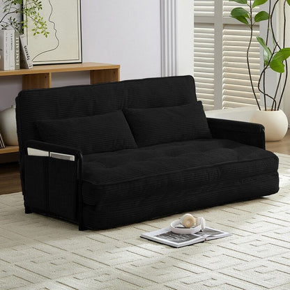 Divano letto pieghevole multifunzionale Mixoy, divano letto con cuscini, schienale regolabile in 6 posizioni