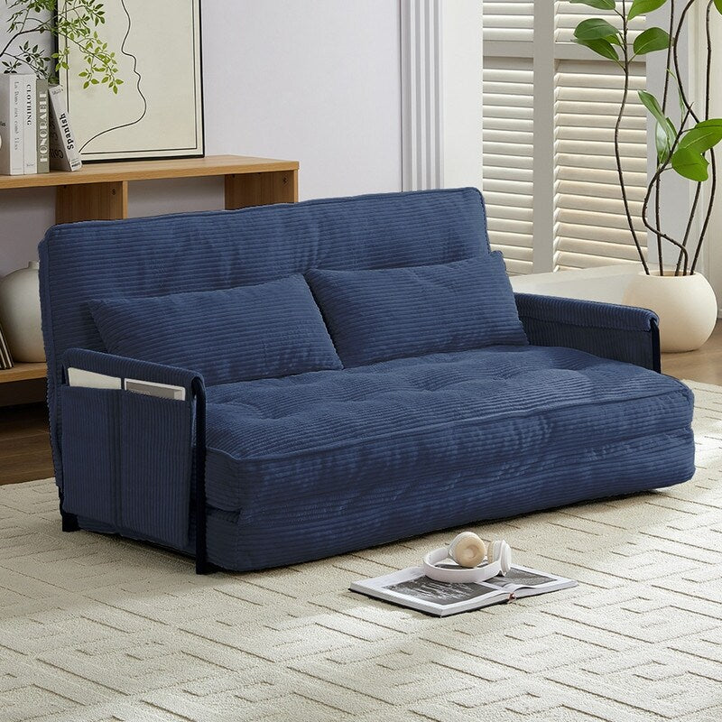 Divano letto pieghevole multifunzionale Mixoy, divano letto con cuscini, schienale regolabile in 6 posizioni