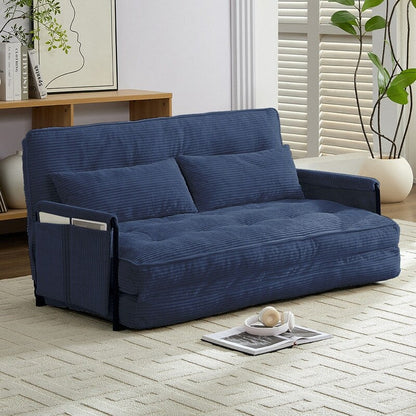 Divano letto pieghevole multifunzionale Mixoy, divano letto con cuscini, schienale regolabile in 6 posizioni