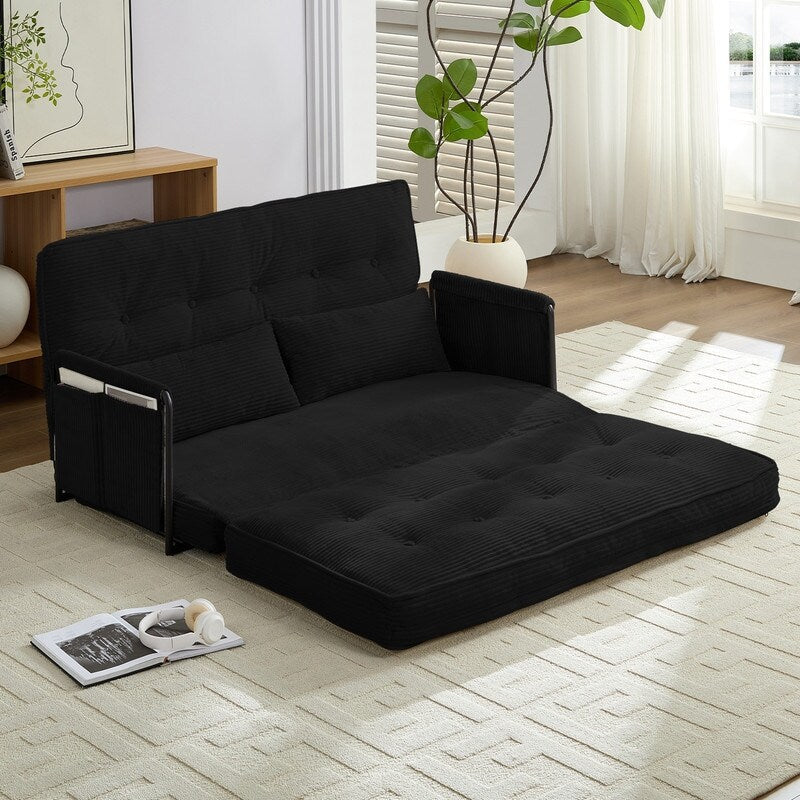 Divano letto pieghevole multifunzionale Mixoy, divano letto con cuscini, schienale regolabile in 6 posizioni