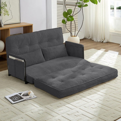 Divano letto pieghevole multifunzionale Mixoy, divano letto con cuscini, schienale regolabile in 6 posizioni