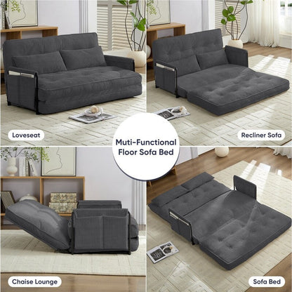 Divano letto pieghevole multifunzionale Mixoy, divano letto con cuscini, schienale regolabile in 6 posizioni