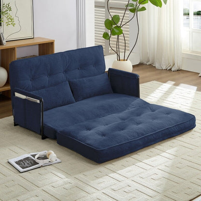 Divano letto pieghevole multifunzionale Mixoy, divano letto con cuscini, schienale regolabile in 6 posizioni