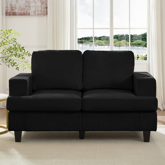 Divano componibile Mixoy W56Loveseat, divano letto imbottito in tessuto ciniglia, comodo divano a 2 posti