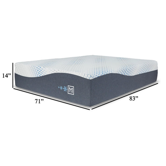Materasso Miy California King, memory foam Cool Gel, regolabile da 14 pollici
