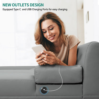 Divano componibile moderno a forma di U Moasis 106 PU - 106,3 L x 45,6 W x 26,7 H