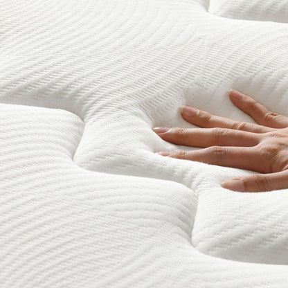 Materasso ibrido in memory foam Moasis 10 in una scatola con molle insacchettate