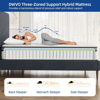 Materasso ibrido in memory foam Moasis 10 in una scatola con molle insacchettate