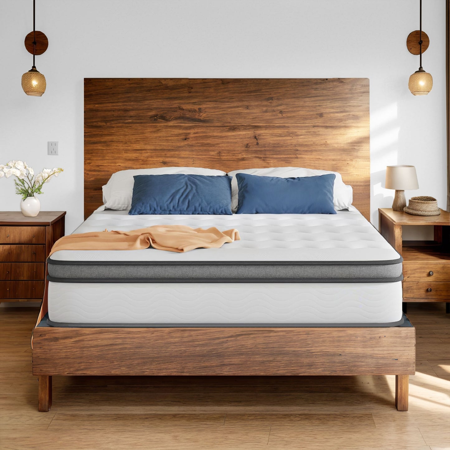 Materasso in memory foam ibrido Moasis da 12 pollici in una scatola con molle insacchettate