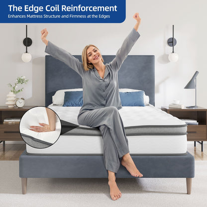 Materasso in memory foam ibrido Moasis da 12 pollici in una scatola con molle insacchettate