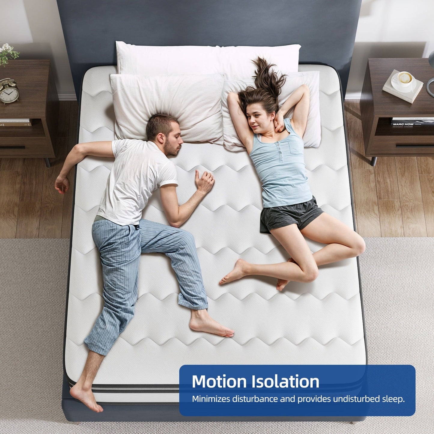 Materasso in memory foam ibrido Moasis da 12 pollici in una scatola con molle insacchettate