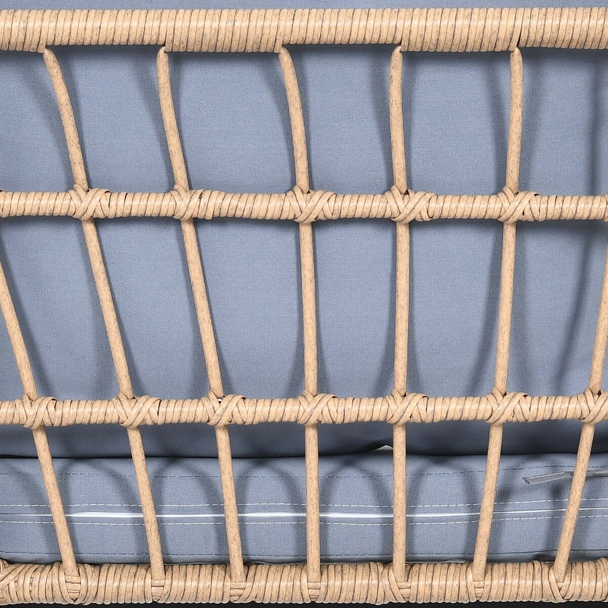 Moasis Set da bistrot per patio con mobili da esterno in vimini, 3 pezzi, 2 sedie e tavolino