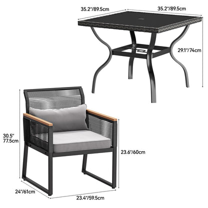 Tavolo da pranzo in vimini Moasis