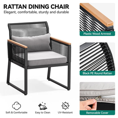 Tavolo da pranzo in vimini Moasis