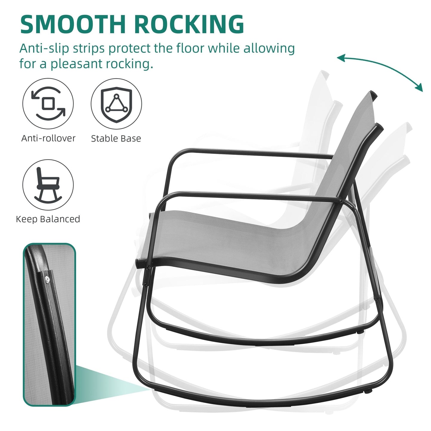 Set da conversazione Moasis Textline da esterno, 4 pezzi, con tavolo in vetro