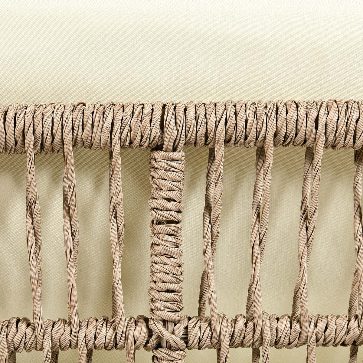 Set da conversazione per patio Moasis da 4 pezzi, divano componibile a L con cuscini e tavolino laterale