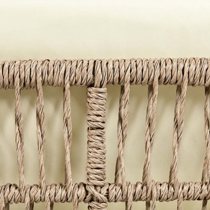 Set da conversazione per patio Moasis da 4 pezzi, divano componibile a L con cuscini e tavolino laterale