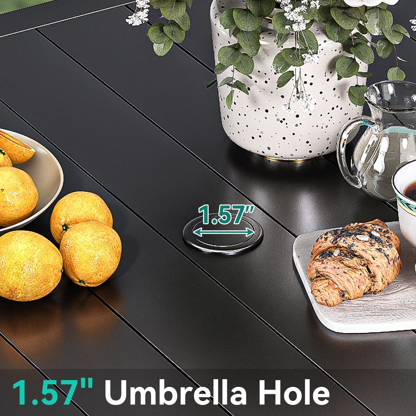 Set da pranzo per esterni 5/7/9 pezzi con sedie girevoli in textilene da 28 W, tavolo