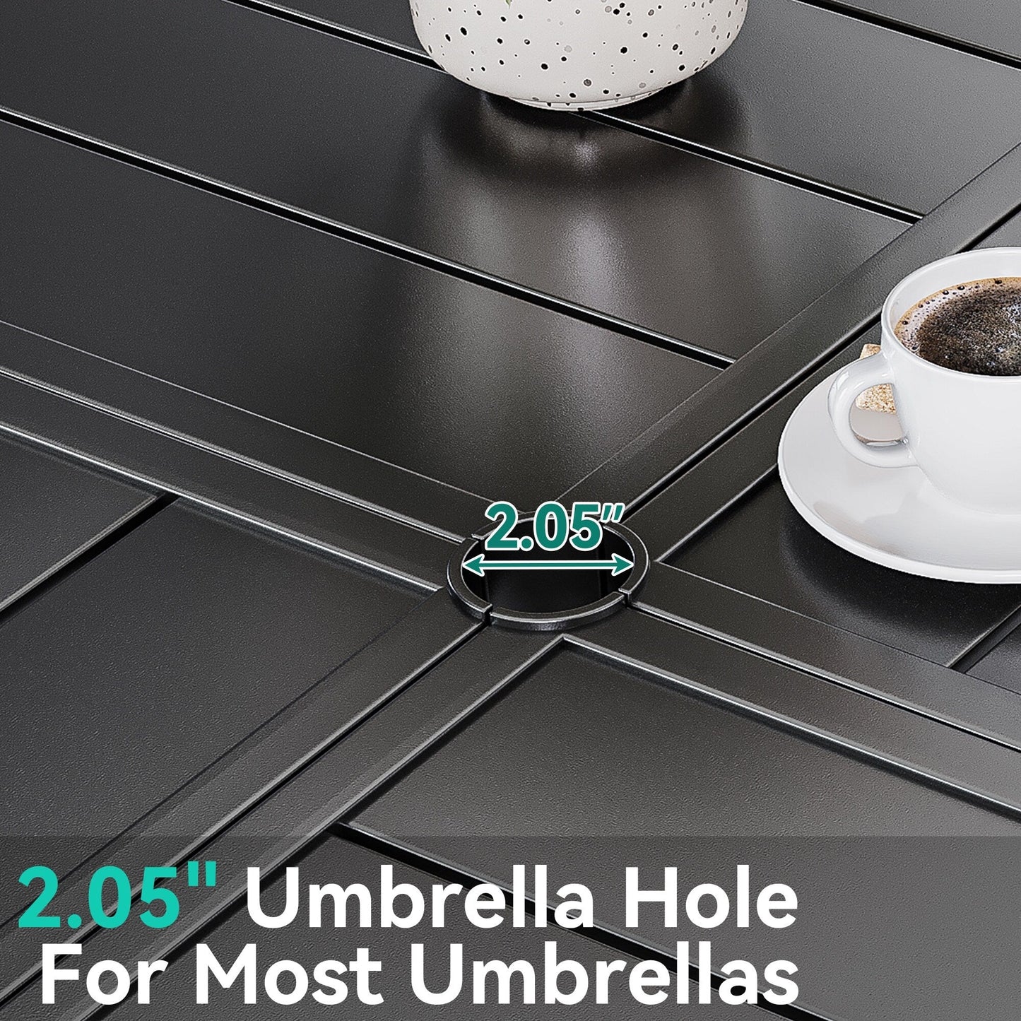 Set da pranzo per esterni 5/7/9 pezzi con sedie girevoli in textilene da 28 W, tavolo