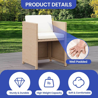 Set da bar in vimini per mobili da esterno Moasis da 5 pezzi - 5 pezzi