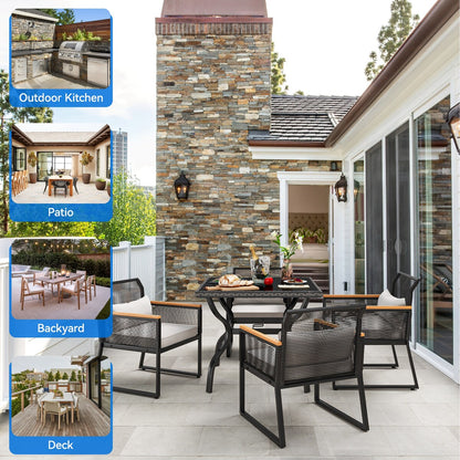 Set da pranzo per esterni Moasis da 5 pezzi - 5 pezzi