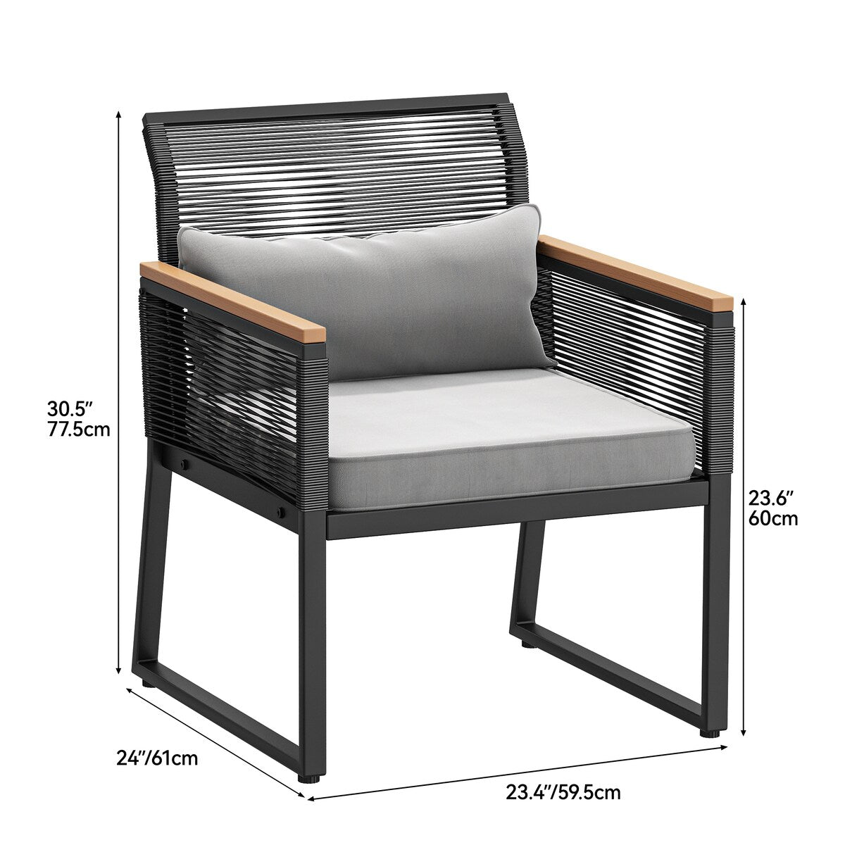 Set da pranzo per esterni Moasis da 5 pezzi - 5 pezzi