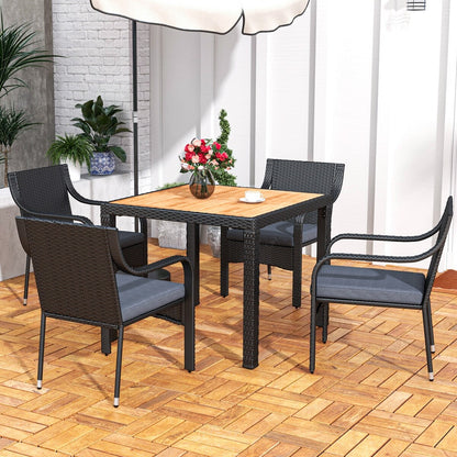 Set da pranzo quadrato da patio Moasis da 5 pezzi - 5 pezzi