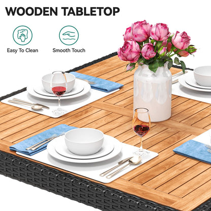 Set da pranzo quadrato da patio Moasis da 5 pezzi - 5 pezzi