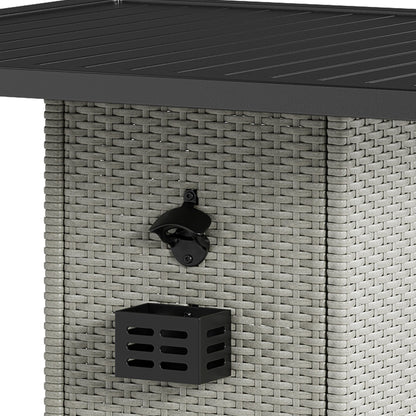 Set da bar per patio in vimini Moasis da 5 pezzi - 5 pezzi