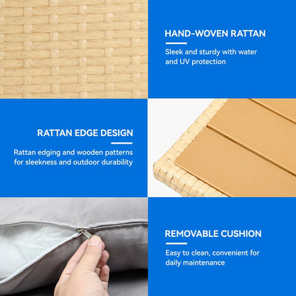 Set da conversazione per mobili da giardino in vimini Moasis da 6 pezzi - 6 pezzi