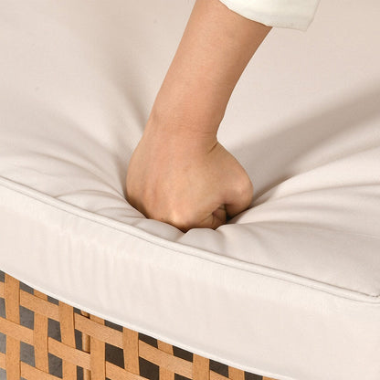 Set di mobili da giardino in vimini PE Moasis da 7 pezzi con tavolino e cuscini