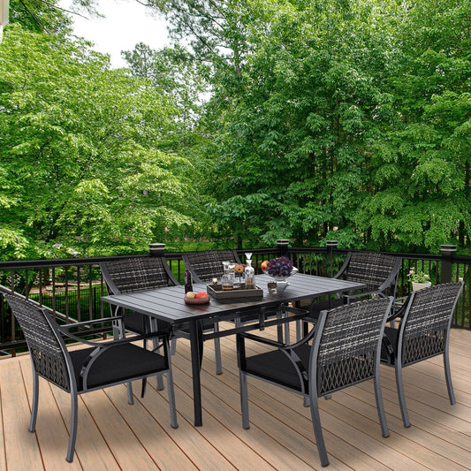Set da pranzo da patio Moasis da 7 pezzi - 37,8 L x 35 W x 43,2 H