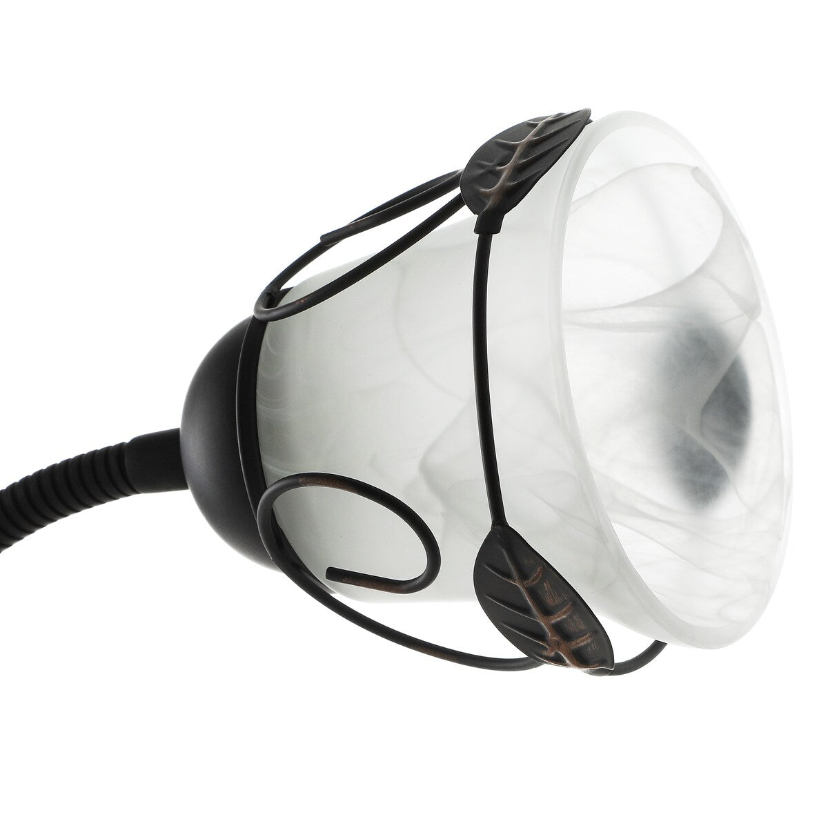 Lampada da terra tradizionale Torchiere Moasis 71 con luce di lettura regolabile, paralumi in vetro alabastro - 71H