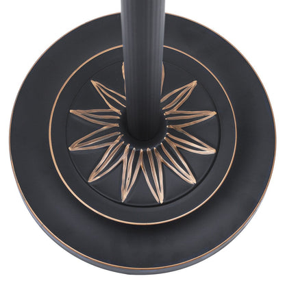 Lampada da terra tradizionale Torchiere Moasis 71 con luce di lettura regolabile, paralumi in vetro alabastro - 71H