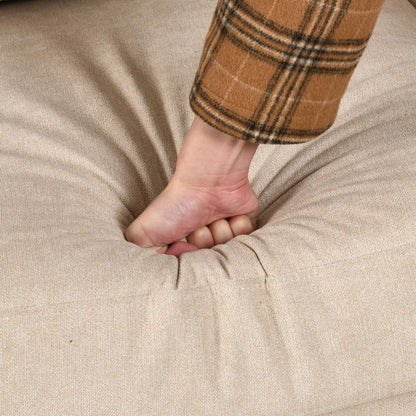 Divano imbottito Moasis 80 a 3 posti, 2 cuscini, divani con tasche laterali per soggiorno