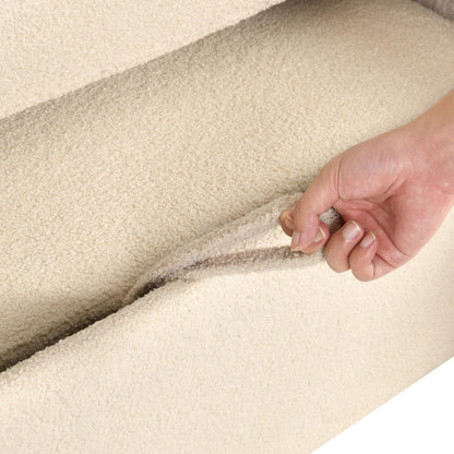 Divano letto componibile reversibile a 3 posti a L Moasis con contenitore e cuscini