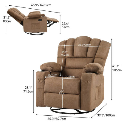 Poltrona reclinabile girevole manuale Moasis per anziani Poltrona reclinabile girevole Glider