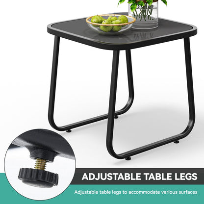 Set di 3 sedie a dondolo da esterno Moasis con tavolino laterale