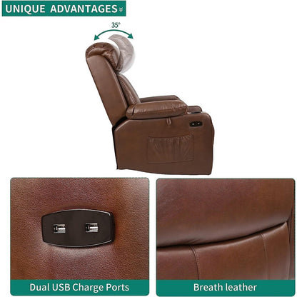 Poltrona reclinabile elettrica Moasis con massaggio termico