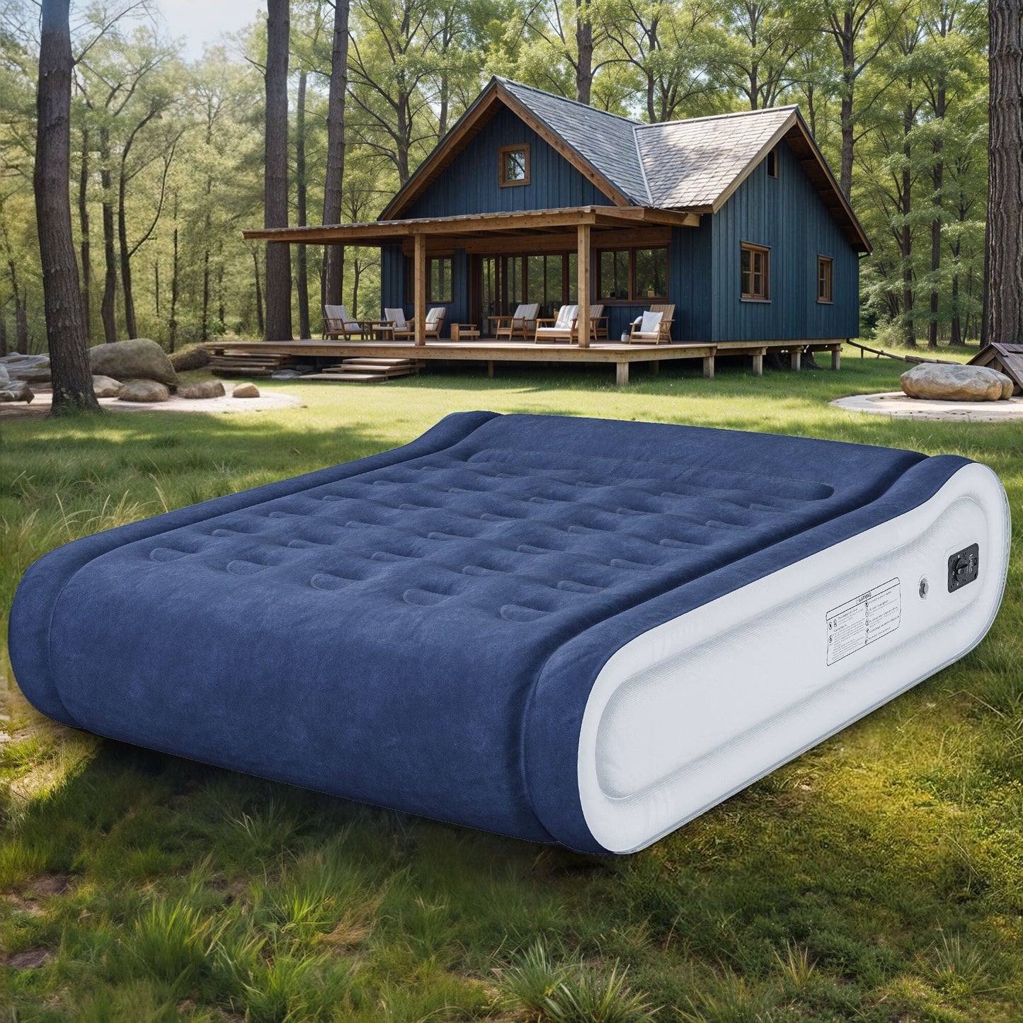 Materasso gonfiabile Moasis Queen da 17 pollici con cuscino integrato