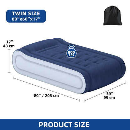 Materasso gonfiabile Moasis Queen da 17 pollici con cuscino integrato