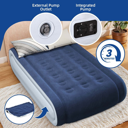 Materasso gonfiabile Moasis Queen da 17 pollici con cuscino integrato