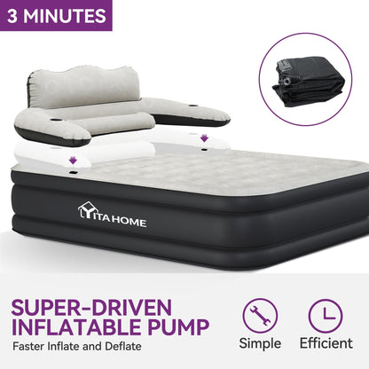 Materasso ad aria Moasis Queen Size con testiera