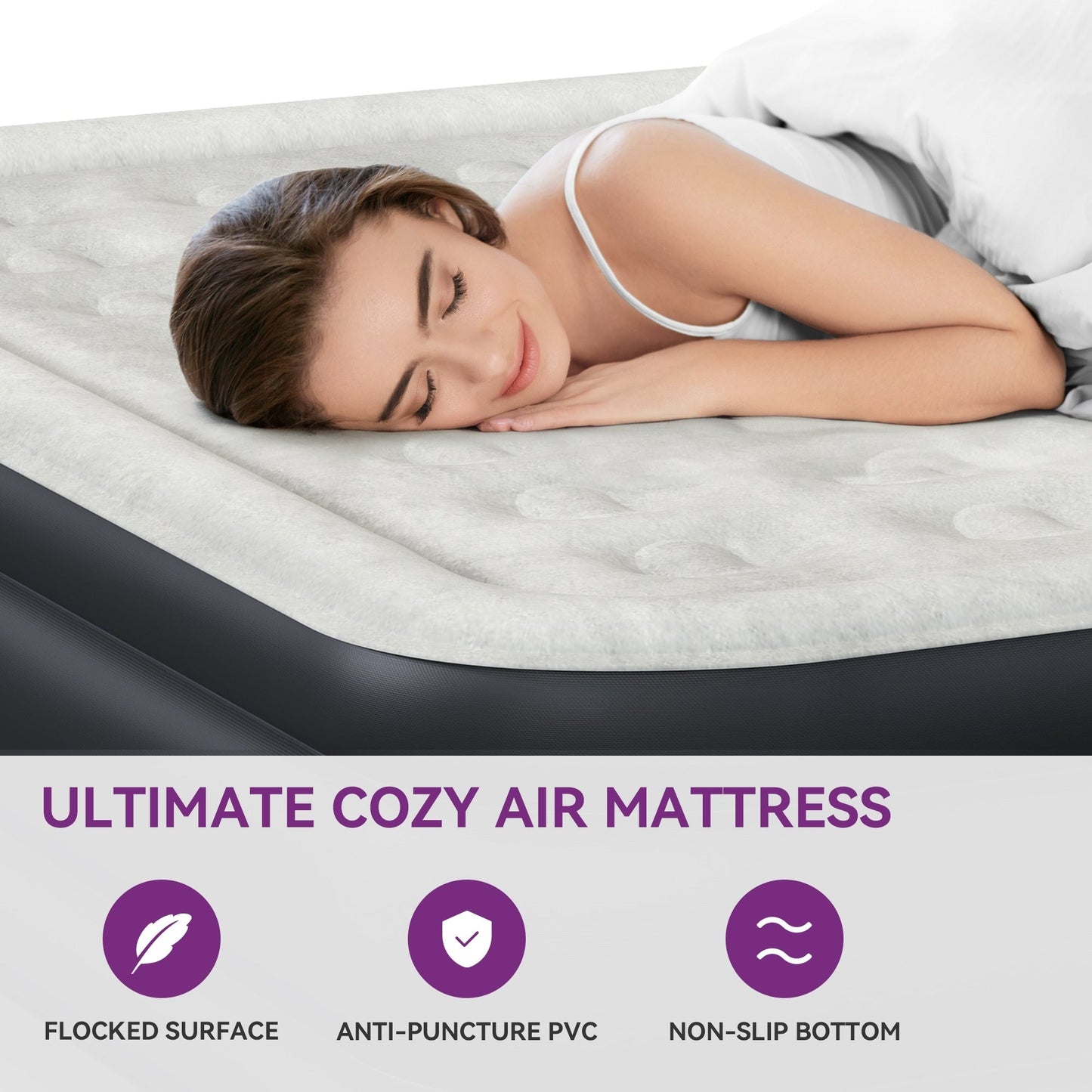 Materasso ad aria Moasis Queen Size con testiera