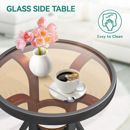 Set da bistrot da giardino Moasis Red da 3 pezzi, mobili da esterno con sedute imbottite - 3 pezzi