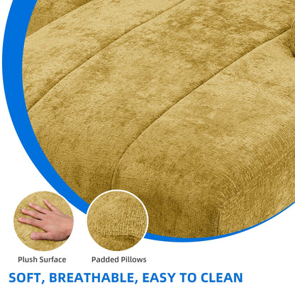 Divano componibile Moasis a forma di U in ciniglia, divano modulare moderno - 45,6 L x 106,3 P x 26,7 A