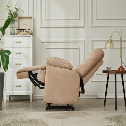 Poltrona reclinabile manuale Mocha, braccioli con cuscino per camera da letto e soggiorno