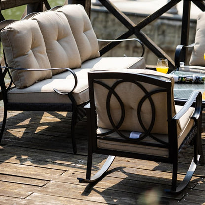 Set di divani durevoli da giardino Moda Steel per la combinazione gratuita del cliente