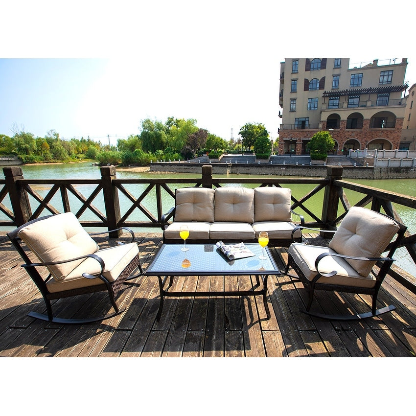 Set di divani durevoli da giardino Moda Steel per la combinazione gratuita del cliente